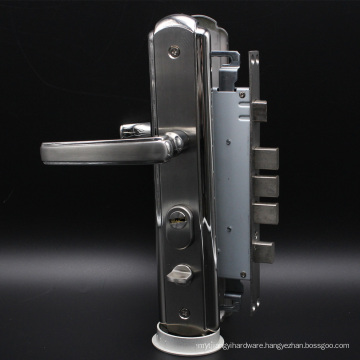 Three bolt & security latch security Lockset with Euro Profile Cylinder and Key Mortise Lock Handle Set